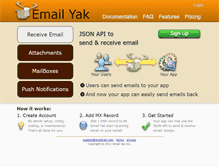 Tablet Screenshot of emailyak.com